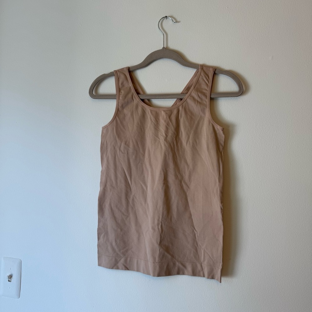 Vassarette Tan Shapewear Tank Top lingerie 0008 - Picture 3 of 8